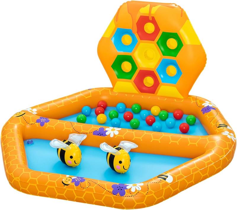 BESTWAY PISCINA ALVEARE  CON 2 API E 20 PALLINE PER BAMBINI DAI 12 MESI + 127X119X61 CM