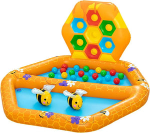 BESTWAY PISCINA ALVEARE  CON 2 API E 20 PALLINE PER BAMBINI DAI 12 MESI + 127X119X61 CM