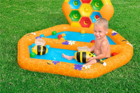 BESTWAY PISCINA ALVEARE  CON 2 API E 20 PALLINE PER BAMBINI DAI 12 MESI + 127X119X61 CM