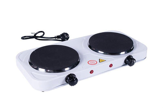 FORNELLO ELETTRICO DA CAMPEGGIO 2000W IN ALLUMINIO CON 2 PIASTRE MISURE 43X21X7 CM PRESA ATTACCO C - MANOPOLA GRADI OKX