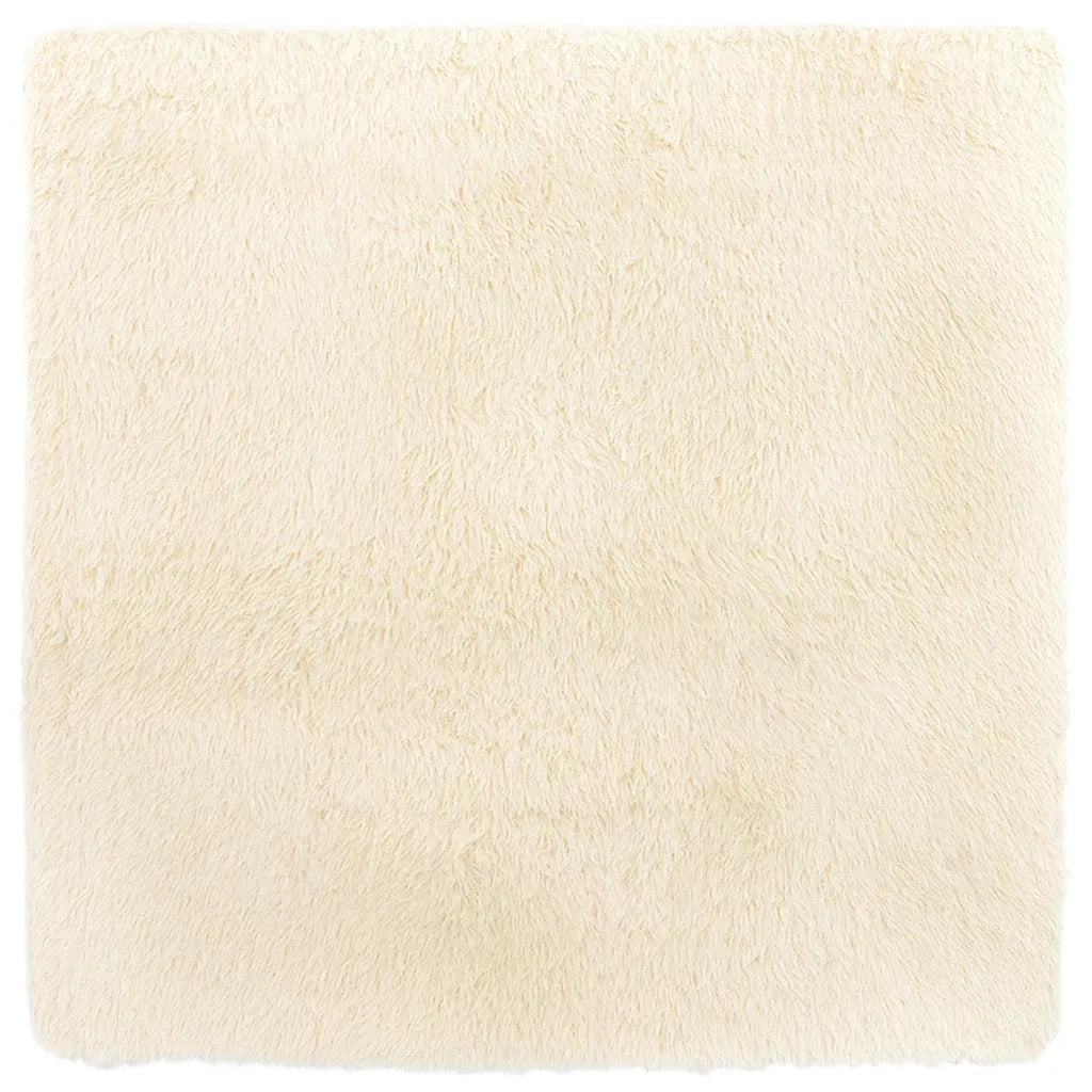 Tappeto Shaggy a Pelo Lungo NAVARRA Crema 120x120 cm poliestere
