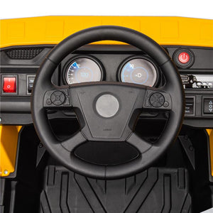CAMION PER BAMBINI 3-5 ANNI CON MOTORE 12V MACCHINA ELETTRICA PER BAMBINI CON MUSICA E FARI GIALLO
