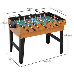 TAVOLO MULTIGIOCO 4 IN 1 CON CALCIO BALILLA, BILIARDO, PING PONG E HOCKEY DA TAVOLO, 107X61X84.5CM