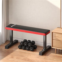 PANCA PIANA PER PESI E ADDOMINALI IN ACCIAIO CON CUSCINO E CAPACITÀ 300 KG 106X26X48 CM NERO