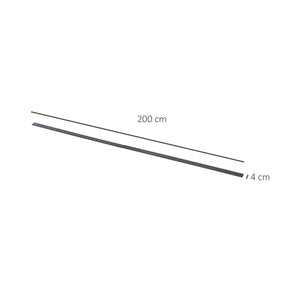 KIT BINARIO PER PORTA SCORREVOLE SINGOLA STILE RUSTICO IN ACCIAIO AL CARBONIO MARRONE