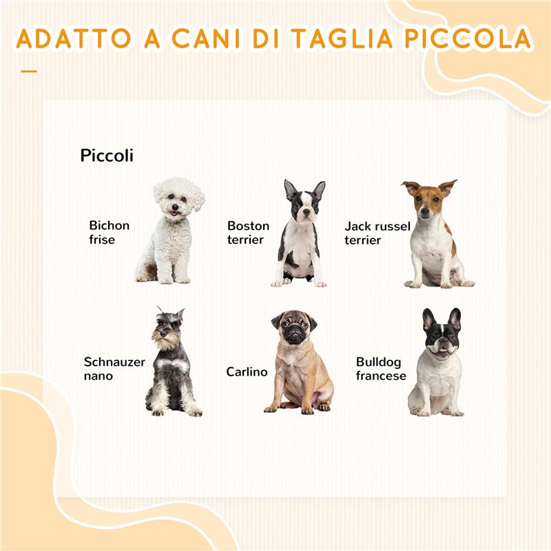 SCALETTA PER CANI A 3 GRADINI CON VANO CONTENITORE, PIEGHEVOLE E LAVABILE, 40X54X48 CM, BIANCO