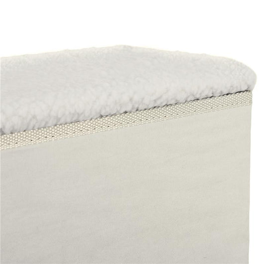 SCALETTA PER CANI A 3 GRADINI CON VANO CONTENITORE, PIEGHEVOLE E LAVABILE, 40X54X48 CM, BIANCO