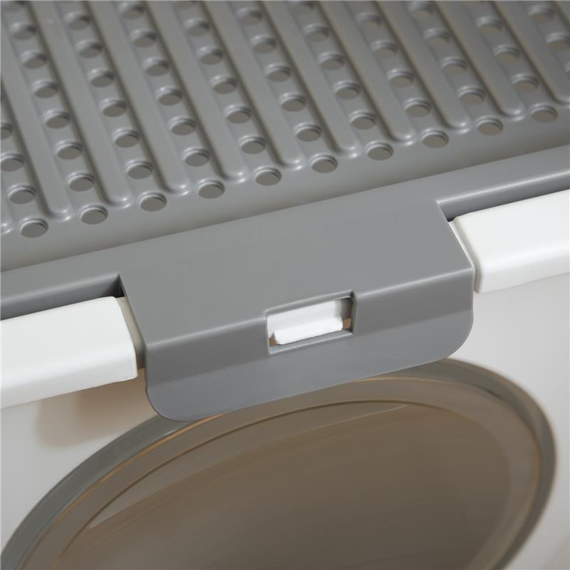 LETTIERA PER GATTI CHIUSA 2 INGRESSI CON VASSOIO E PALETTA IN PLASTICA PE 44X55X39 CM BIANCO