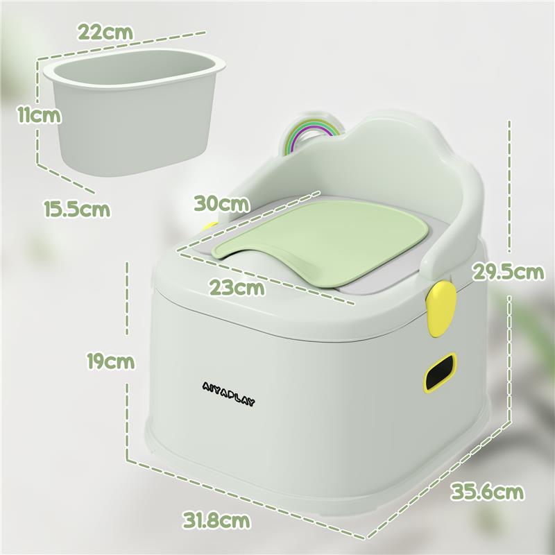 VASINO PER BAMBINI 3 IN 1 CON VASCHETTA RIMOVIBILE E IMBOTTITURA, ETÓ 6 MESI-6 ANNI, GRIGIO