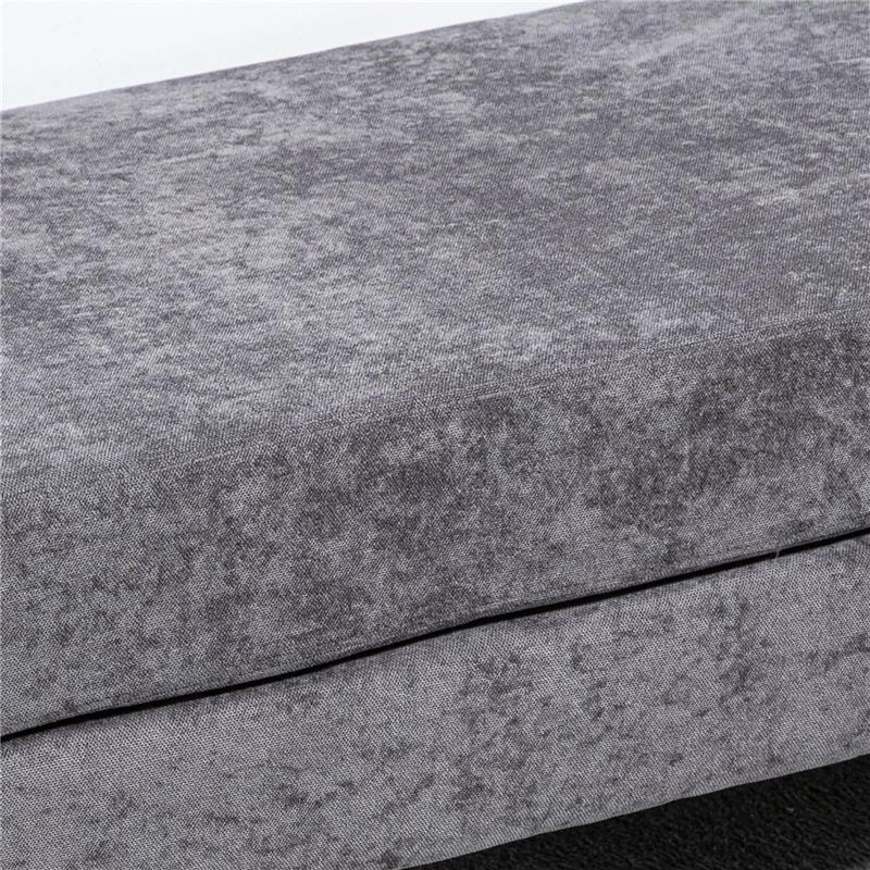 PANCA FONDO LETTO A 2 STRATI IN TESSUTO EFFETTO VELLUTO E ACCIAIO 121X50.5X46.5 CM GRIGIO SCURO E ORO