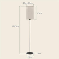 LAMPADA DA TERRA 40W CON INTERRUTTORE A PEDALE IN TESSUTO EFFETTO LINO E METALLO Ø 25X161.5 CM NERO E BEIGE