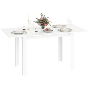 TAVOLO DA PRANZO ALLUNGABILE PER 4-6 PERSONE CON PANNELLI A RIBALTA, IN LEGNO, 120-160X80X78 CM, BIANCO