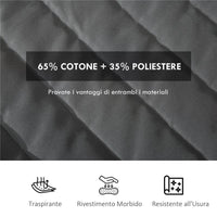 AMACA DA GIARDINO PORTATILE CON CUSCINO INTEGRATO IN COTONE POLIESTERE E ACCIAIO 368X93X110 CM GRIGIO SCURO