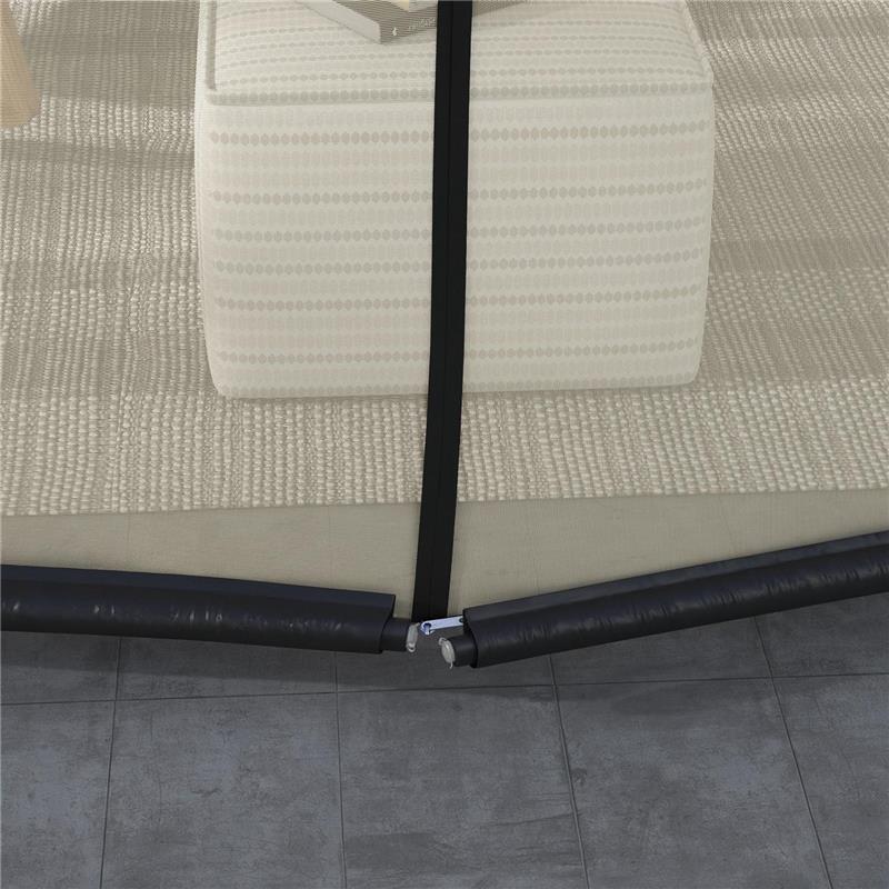 ZANZARIERA PER OMBRELLONE 3X2.3 M REGOLABILE A RETE FITTA CON APERTURA A CERNIERA, BEIGE