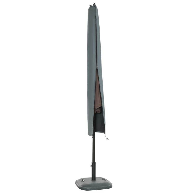 COPERTURA PER OMBRELLONE IMPERMEABILE CUSTODIA COPRI OMBRELLONE CON CERNIERA E LACCIO GRIGIO