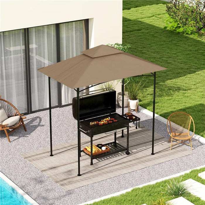 COPERTURA PER GAZEBO DA GIARDINO PER BARBECUE 1.52X2.44 M A 2 LIVELLI IN POLIESTERE 160 GSM CACHI