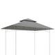 COPERTURA PER GAZEBO DA GIARDINO PER BARBECUE 1.52X2.44 M A 2 LIVELLI IN POLIESTERE GRIGIO CHIARO