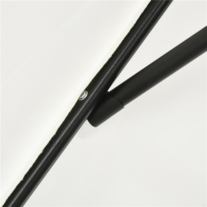 OMBRELLONE RETTANGOLARE 2X3 M PIEGHEVOLE E REGOLABILE CON MANOVELLA IN ALLUMINIO E POLIESTERE BIANCO CREMA