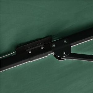 OMBRELLONE DA GIARDINO A MANOVELLA 2.5X2.5 M CON ROTAZIONE 360° E PARASOLE REGOLABILE VERDE