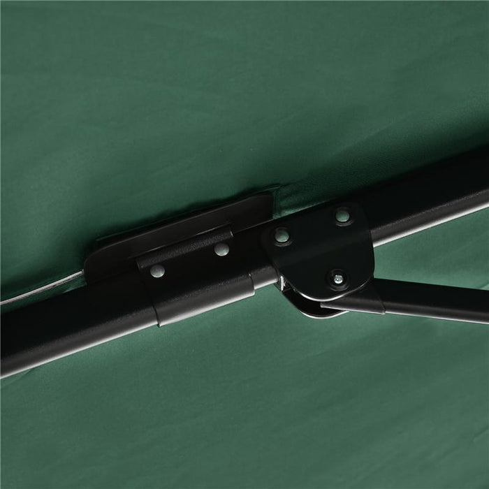 OMBRELLONE DA GIARDINO A MANOVELLA 2.5X2.5 M CON ROTAZIONE 360° E PARASOLE REGOLABILE VERDE