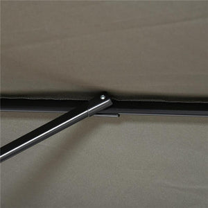 OMBRELLONE DA GIARDINO A MANOVELLA 2.5X2.5 M CON ROTAZIONE 360° E PARASOLE REGOLABILE GRIGIO CHIARO