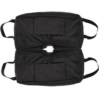 BASE PER OMBRELLONE A SACCO RIEMPIBILE CON 50 KG DI SABBIA IN PLASTICA E TESSUTO OXFORD 50X25X18 CM NERO