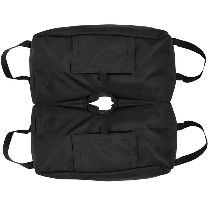 BASE PER OMBRELLONE A SACCO RIEMPIBILE CON 50 KG DI SABBIA IN PLASTICA E TESSUTO OXFORD 50X25X18 CM NERO