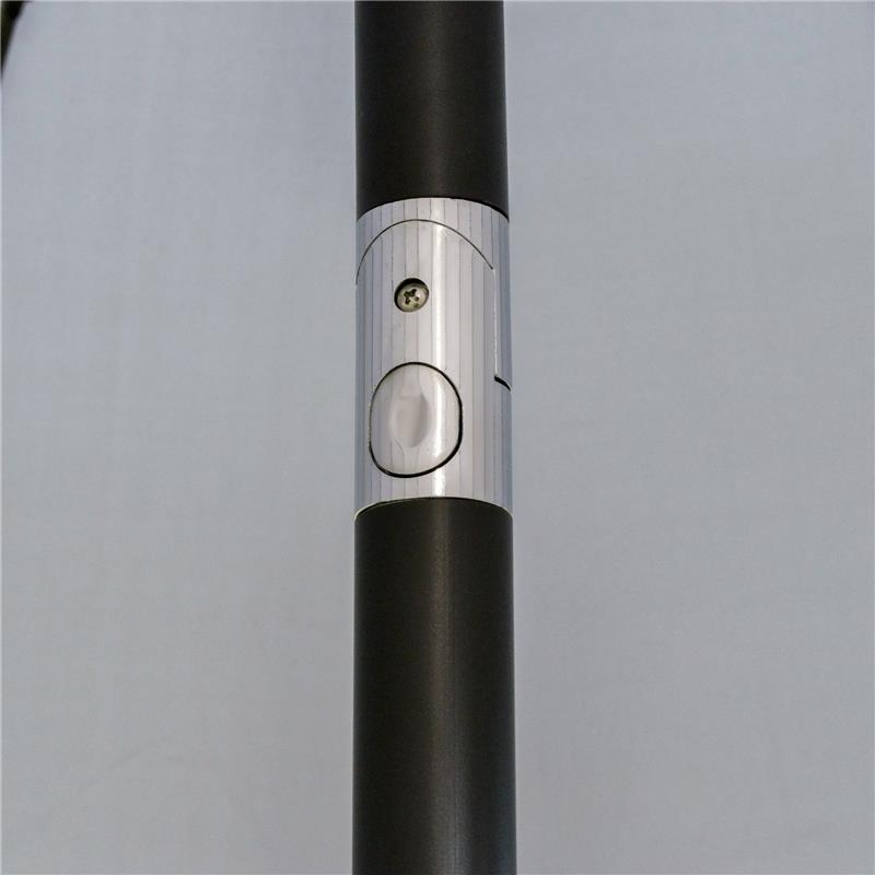 OMBRELLONE DA GIARDINO E TERRAZZA 2.5X2.5 M A MANOVELLA CON 18 STECCHE E INCLINABILE GRIGIO