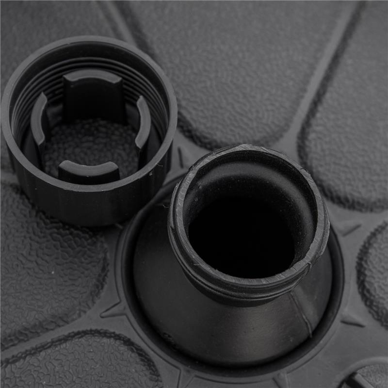 BASE PER OMBRELLONE ROTONDA IN PLASTICA RIEMPIBILE CON ACQUA E SABBIA PER PALI DA 38 MM Ø38 CM NERO