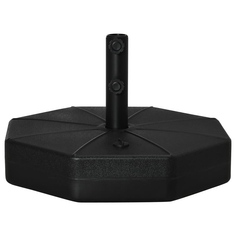 BASE PER OMBRELLONE IN PLASTICA RIEMPIBILE CON ACQUA E SABBIA 28-40 KG PER PALI DA 38-48 MM Ø60 CM NERO