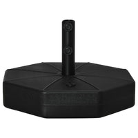 BASE PER OMBRELLONE IN PLASTICA RIEMPIBILE CON ACQUA E SABBIA 28-40 KG PER PALI DA 38-48 MM Ø60 CM NERO