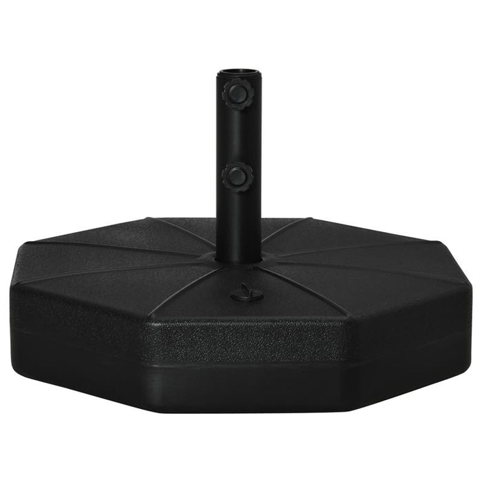 BASE PER OMBRELLONE IN PLASTICA RIEMPIBILE CON ACQUA E SABBIA 28-40 KG PER PALI DA 38-48 MM Ø60 CM NERO