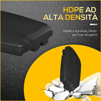 BASE PER OMBRELLONE A BRACCIO RIEMPIBILE FINO A 75 KG CON BASE A T INCLUSA 80X60X17 CM NERO