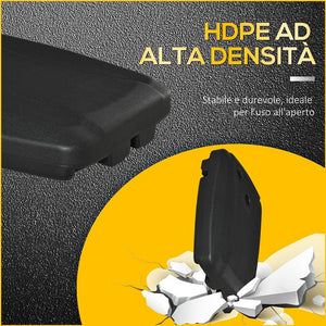 BASE PER OMBRELLONE A BRACCIO RIEMPIBILE FINO A 75 KG CON BASE A T INCLUSA 80X60X17 CM NERO