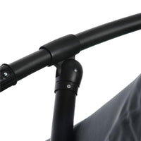 OMBRELLONE DA GIARDINO 3X3 M CON ZANZARIERA APERTURA A MANOVELLA E BASE A CROCE GRIGIO SCURO