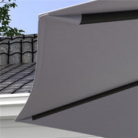 TELO PER OMBRELLONE DA Ø 295 CM IN POLIESTERE GRIGIO RESISTENTE ALL'ACQUA CON PRESA D'ARIA SUPERIORE