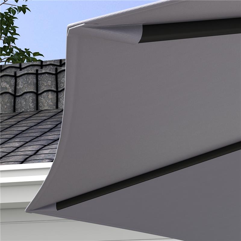 TELO PER OMBRELLONE DA Ø 295 CM IN POLIESTERE GRIGIO RESISTENTE ALL'ACQUA CON PRESA D'ARIA SUPERIORE