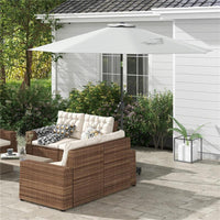 TELO PER OMBRELLONE DA Ø 295 CM IN POLIESTERE BIANCO RESISTENTE ALL'ACQUA CON PRESA D'ARIA SUPERIORE