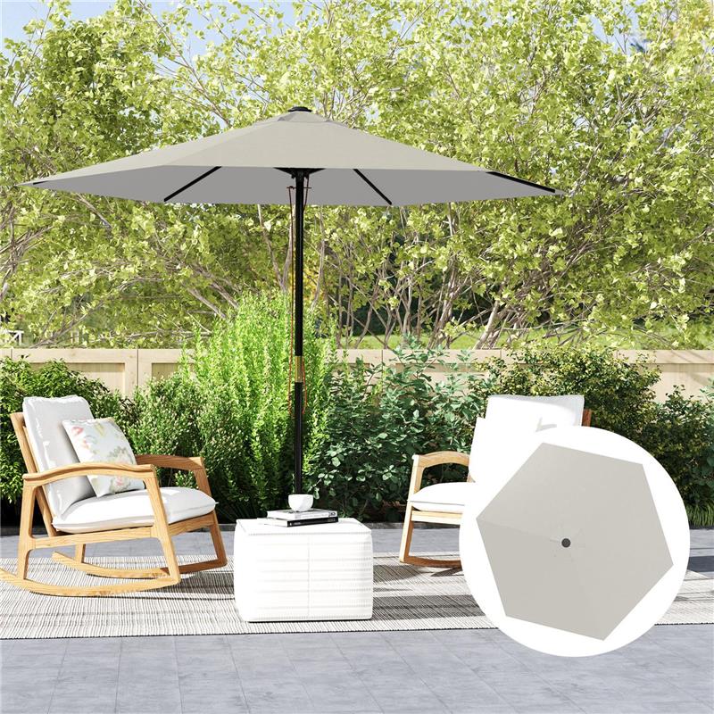 TELO DI RICAMBIO PER OMBRELLONE Ï3 M CON PRESE D'ARIA PER TELAI IN LEGNO E ACCIAIO CREMA