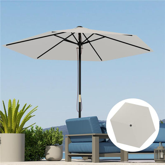 TELO DI RICAMBIO PER OMBRELLONE Ï3 M CON PRESE D'ARIA PER TELAI IN LEGNO E ACCIAIO CREMA