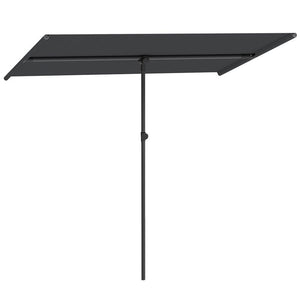 OMBRELLONE PER ESTERNI 1.5X2 M GIREVOLE A 180° IN POLIESTERE E ALLUMINIO 150X205X120-215 CM GRIGIO SCURO