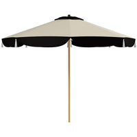 OMBRELLONE DA GIARDINO Ø 2.6 M CON COPERTURA UV50+ PRESA D'ARIA E 8 STECCHE BEIGE