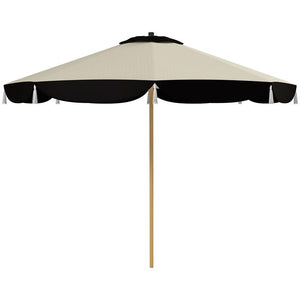 OMBRELLONE DA GIARDINO Ø 2.6 M CON COPERTURA UV50+ PRESA D'ARIA E 8 STECCHE BEIGE