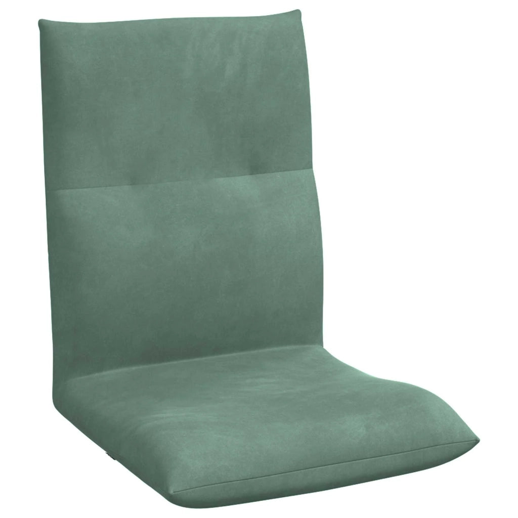 Sedia a pavimento regolabile Verde Mare Velluto