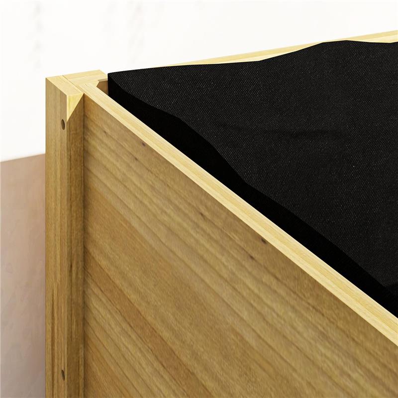 FIORIERA RIALZATA DA 118L CON 2 FORI DI DRENAGGIO E PARETI TRASPARENTI IN LEGNO DI ABETE 110X50X80 CM