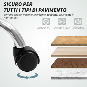 SEDIA DA UFFICIO MASSAGGIANTE E RISCALDATA CON SCHIENALE RECLINABILE E POGGIAPIEDI ESTRAIBILE GRIGIO