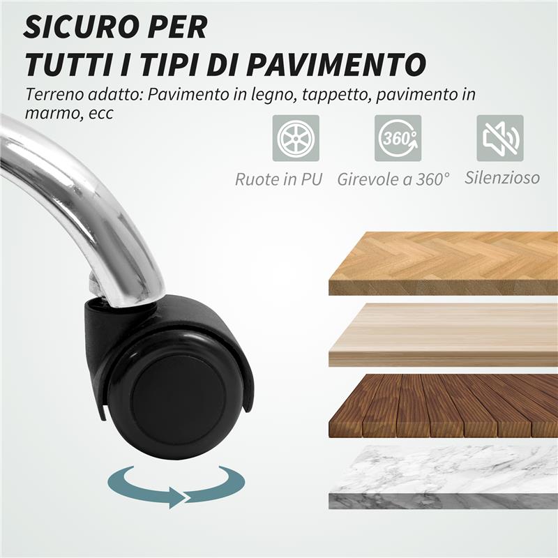 SEDIA DA UFFICIO MASSAGGIANTE E RISCALDATA CON SCHIENALE RECLINABILE E POGGIAPIEDI ESTRAIBILE GRIGIO