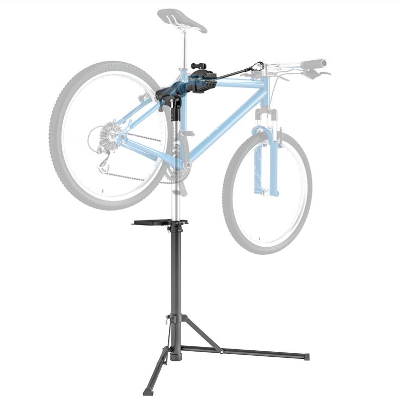 CAVALLETTO BICI PER MANUTENZIONE CON ALTEZZA REGOLABILE GIREVOLE A 360° PIEGHEVOLE MASSIMO 40 KG NERO
