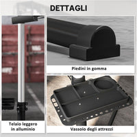CAVALLETTO BICI PER MANUTENZIONE CON ALTEZZA REGOLABILE GIREVOLE A 360° PIEGHEVOLE MASSIMO 40 KG NERO