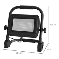 FARETTO LED DA LAVORO DA 6500K CON TESTA GIREVOLE E SUPPORTO IN ALLUMINIO E METALLO 25.5X16X25.5 CM NERO